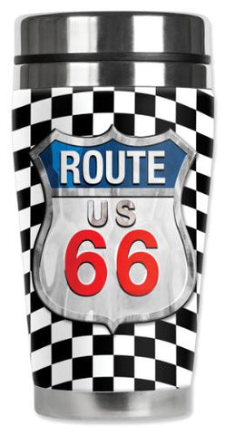Travel Mug - Checkered Flag Route 66