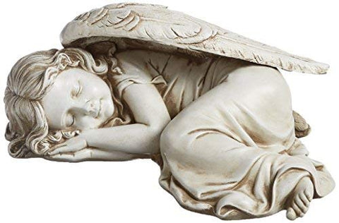 Joseph Studio Sleeping Garden Angel Statue, 5.13"h x 11.75"w x 7.5"d