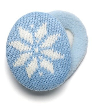 Earbags,Small,Knit Snowflake Light Blue