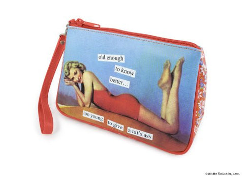 Cosmetic Bag - "old enough to know better… too young to give a rat’s ass"