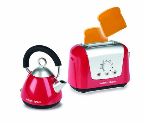 Morphy Richards Kettle & Toaster (2 slice of play toast included) Red, and Silver