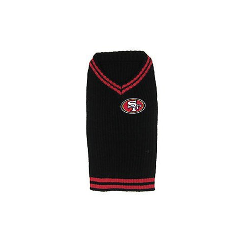 San Francisco 49ers Dog Sweater, black, medium