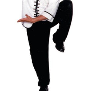 All Black Kung Fu Pants, Size 7, 225 lbs, 6'2"
