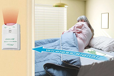 Cordless Bed Alarm & Bed Sensor Pad - No Alarm in Resident's Room! Smart Caregiver item GM-01E & GBT-RI