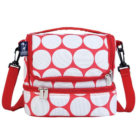 Big Dot Red & White Double Decker Lunch Bag