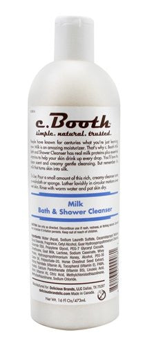 C. Booth - Milk Bath & Shower Cleanser, 16 oz