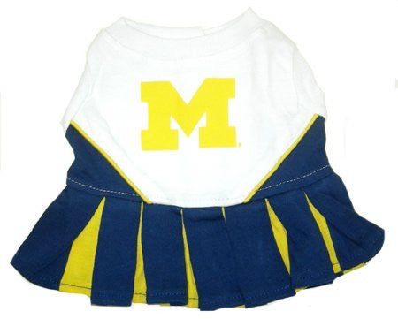 Michigan Wolverines Cheerleader Dog Dress, small