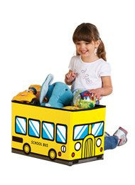 Home Basics KIDS FOLDING STORAGE BENCH Safari bus
