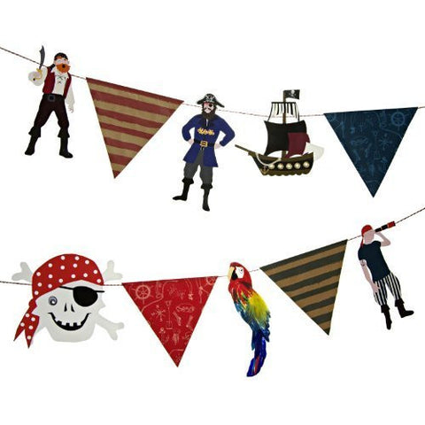 Ahoy There Pirate Garland - 12 ft long - 12" x 13"