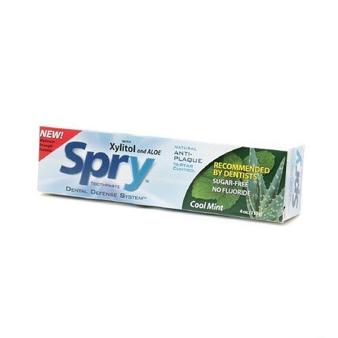 Spry Dental Defense System Xylitol Toothpaste, Tartar Control, Peppermint 4 oz (113 g)