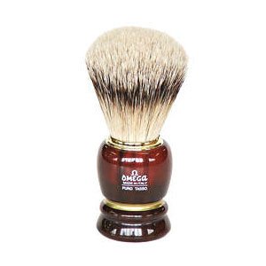 636 Silvertip Badger Shaving Brush, Resin Handle, Red