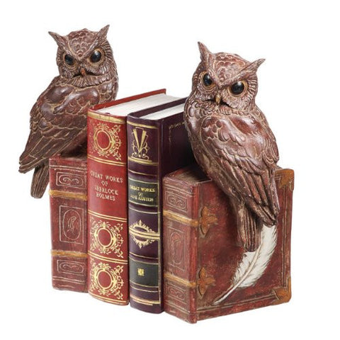 12"H Resin Owl Bookends, Set of 2