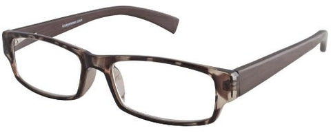 "Striated Bamboo" Men's Reading Glasses with Matching Case By ICU (1.75, Dark Brown)
