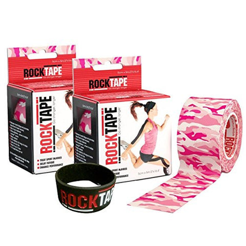 RockTape - 2" x 16.4' - Pink Camouflage - Pack of 2