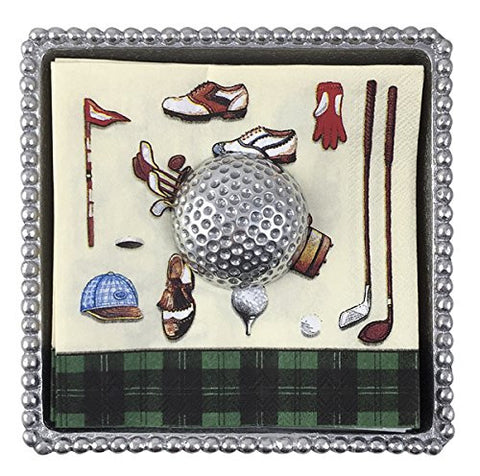 Golf Ball Beaded Napkin Box