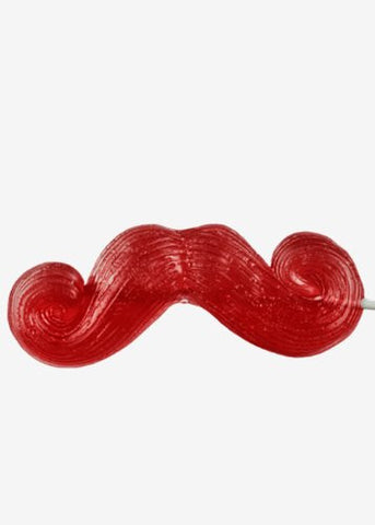 Giant Gummy Mustache On a Stick Cherry