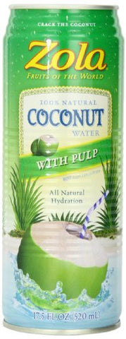 Zola Coconut Water with Pulp 17.5 oz