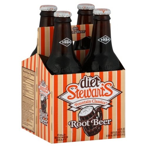 Stewart's Soda Diet Root Beer 24 Count 12 Oz
