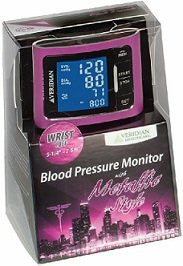 Metallic Style Wrist Blood Pressure Monitor - Pink