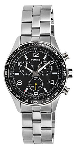 Men's Chronograph Silver Tone Stainless Steel Bracelet Watch