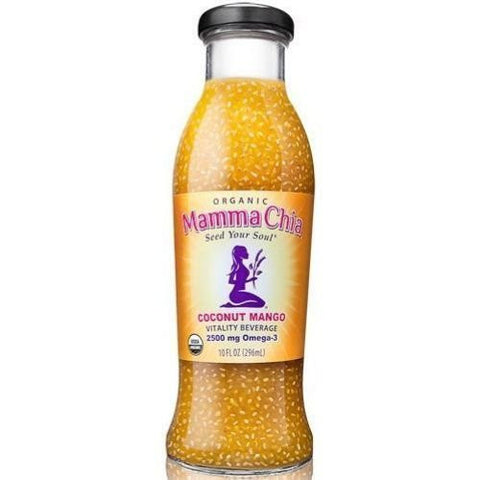 MAMMA CHIA Vitality Beverage Coconut Mango At least 95% Organic 12/10 OZ