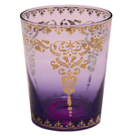 Moroccan Glass Purple Small, 6.75 oz