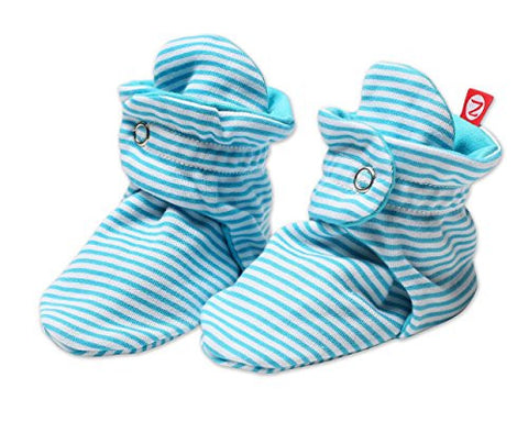 Zutano Candy Stripe Booties Pool 3 Months