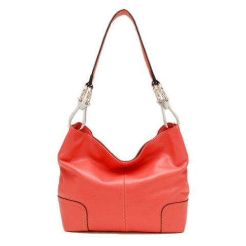 Tosca Classic Medium Shoulder Handbag (Coral)