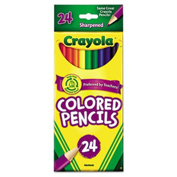 Binney & Smith Crayola Long Colored Pencils, 24/St