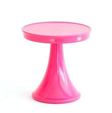 GVE Pedestal CUPCAKE Stand, Hot Pink, Melamine, 5.5"