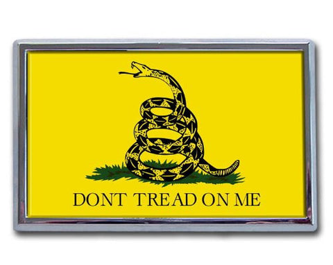 Don’t Tread on Me Flag Chrome Emblem
