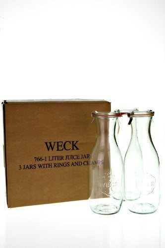 1 L Juice Jar Jar                      (3 jars w/ glass lids, 3 rings, &  6 clamps)