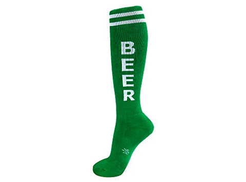 Gumball Poodle Unisex Beer Socks Retro Knee High Tube Socks-1 size fits most-Green