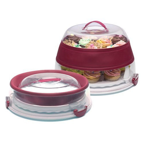 Collapsible Cupcake and Cake Carrier