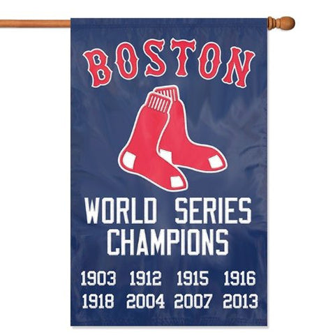 Boston Red Sox Championship Applique Banner Flag (44" x 28")