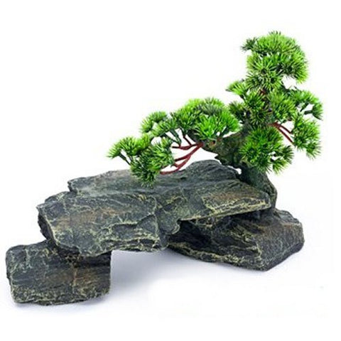 Deco replcas Resin Ornament Bonsai Tree on Rocks