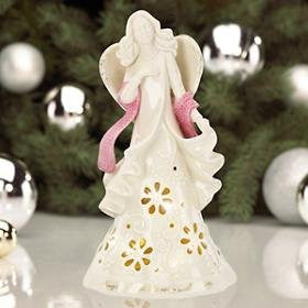 LIT FIGURINE, WISH ANGELS LIGHT THE WAY
