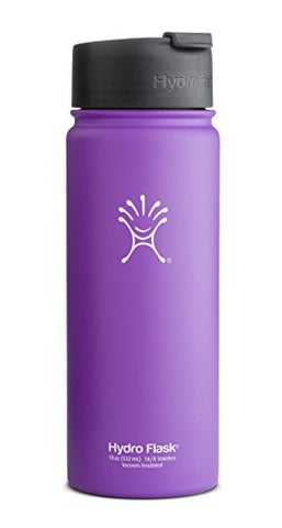 Hydro Flask Insulated Stainless Steel Coffee/Tea/Water Bottle, Wide Mouth with Hydro Flip Lid, 18-Ounce,18OZ,ACAI PURPLE
