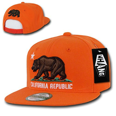 Cali Bear Classic Snapback, Orange