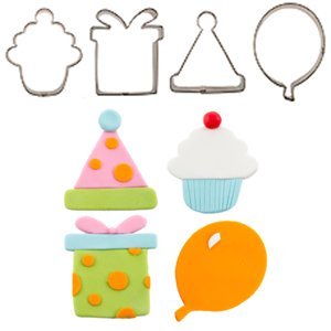 Cutie Cupcake Cutter Set - Birthday, Set of 4