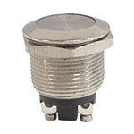 Pushbutton Round Metal Spst Off-(On)