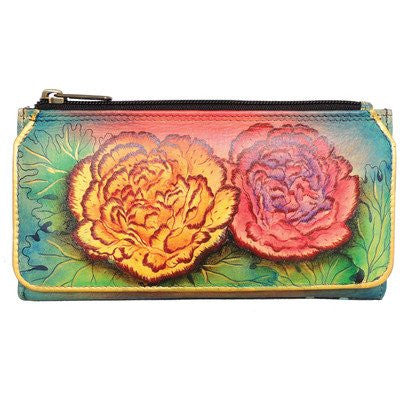 Colorful Carnations Organizer Wallet/Clutch