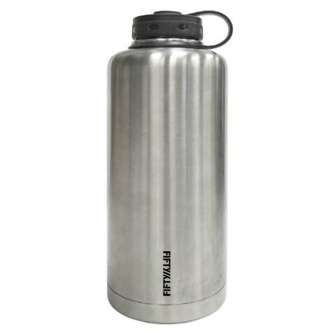 Double Wall Stainless Steel Water Bottle - 64 oz, Stainless Steel Barrel Growler