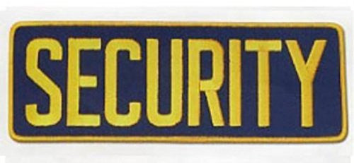 Large Back Patch - SECURITY - Gold on Navy