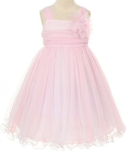 Beautiful Empire Waist with Double Layered Mesh - Pink, Size 8