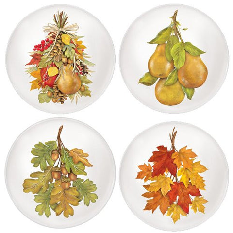 Assorted Harvest Bounty Salad Plates With Gift Box