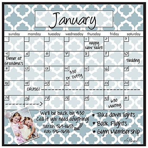 Dry Erase Calendar Fridge Monthly Calendar Magnet Lattice