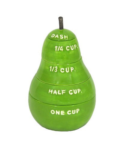 Pear Measuring Cups Green