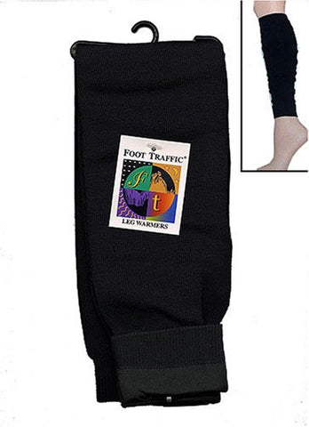 Flat Knit Leg Warmer - Black