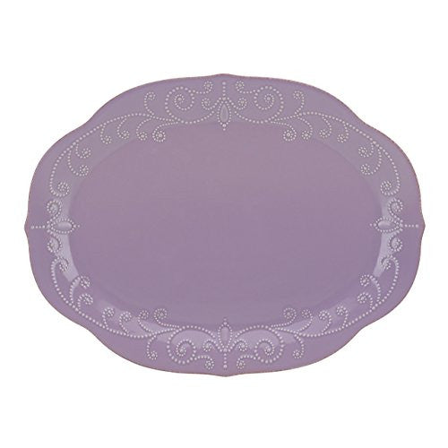 FRENCH PERLE VIOLET OVAL PLATTER 16.0